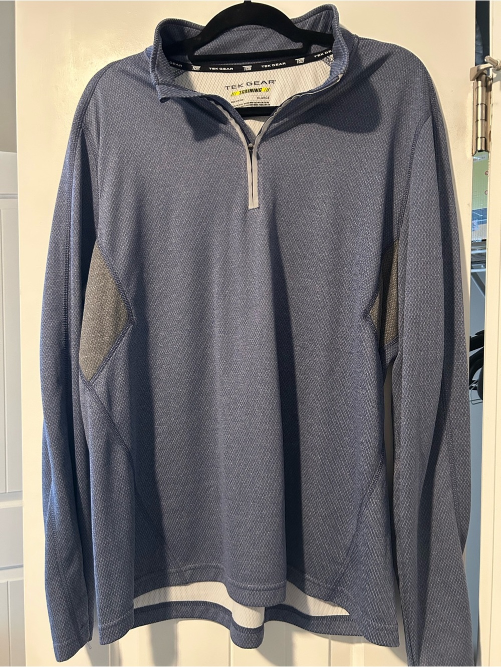 Tek Gear Men's Blue Quarter-Zip Performance Pullover